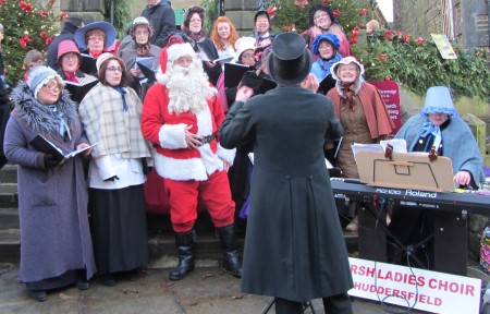 Christmas Singing in Haworth 2013
